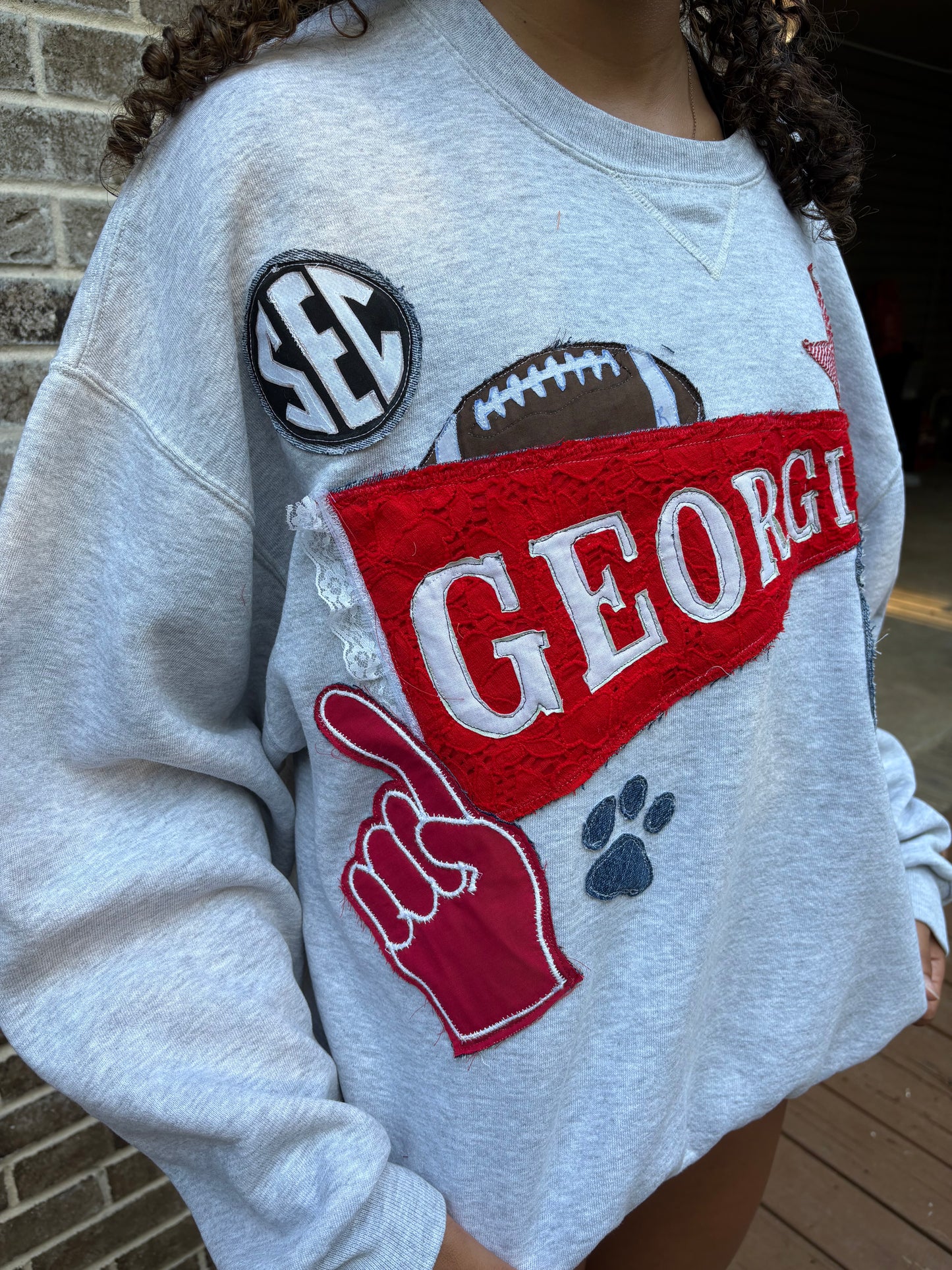 “georgia” college sweatshirt