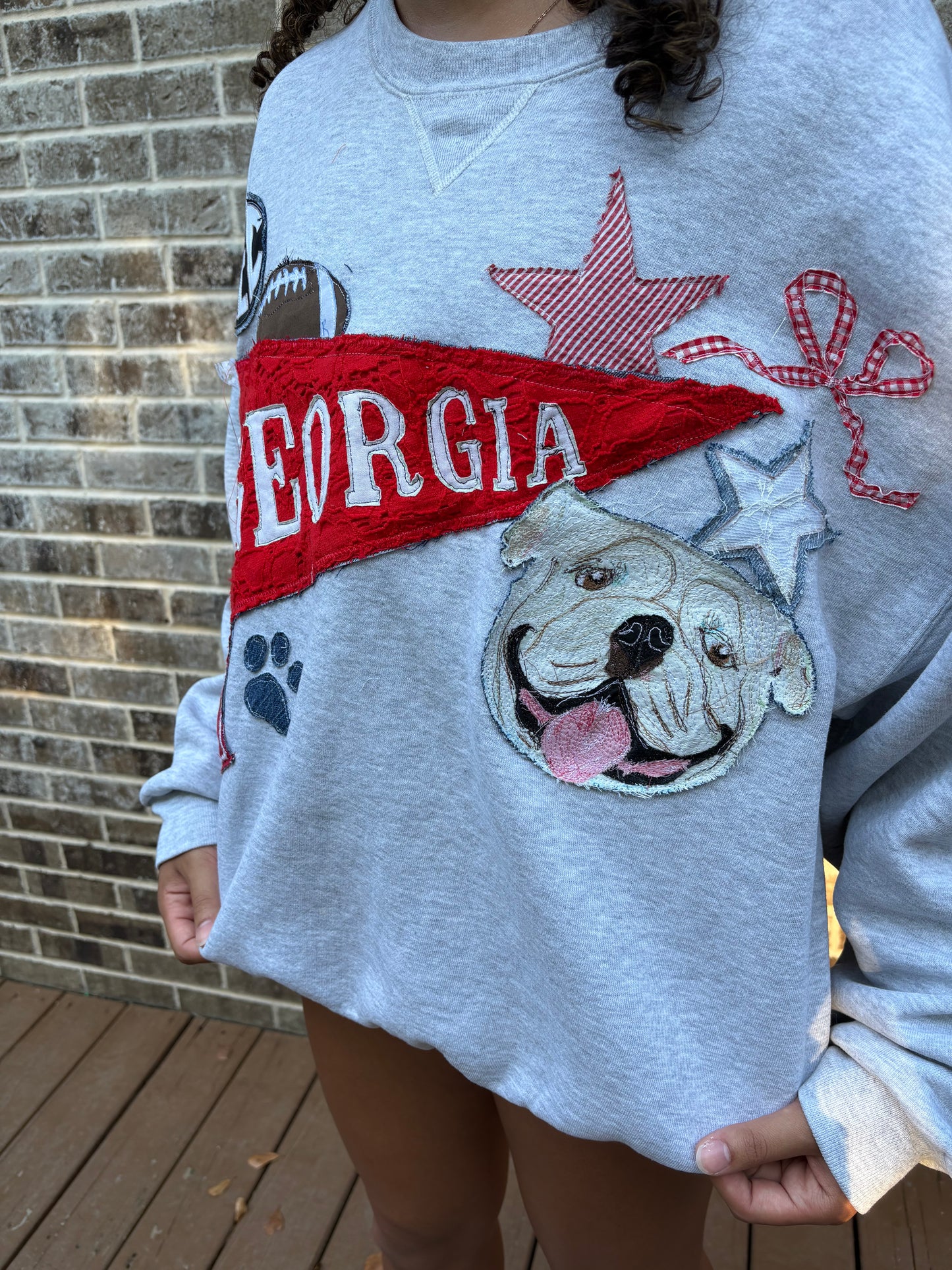 “georgia” college sweatshirt