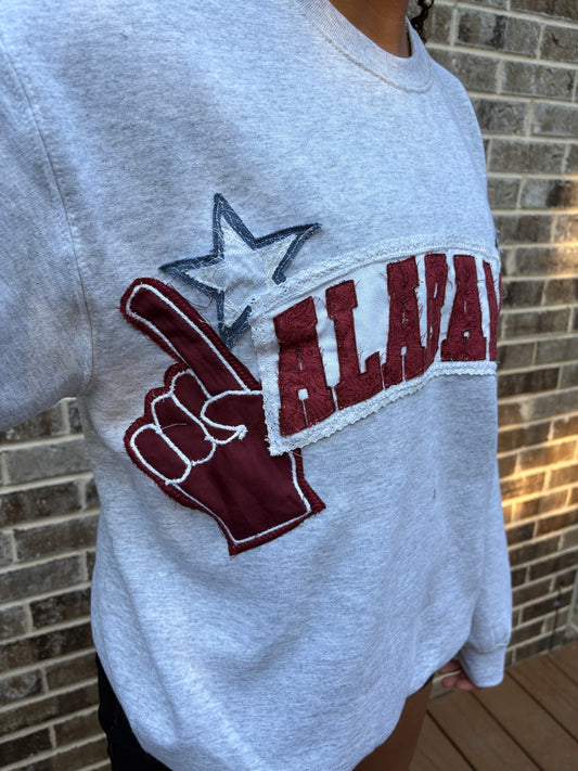 “alabama” college sweatshirt
